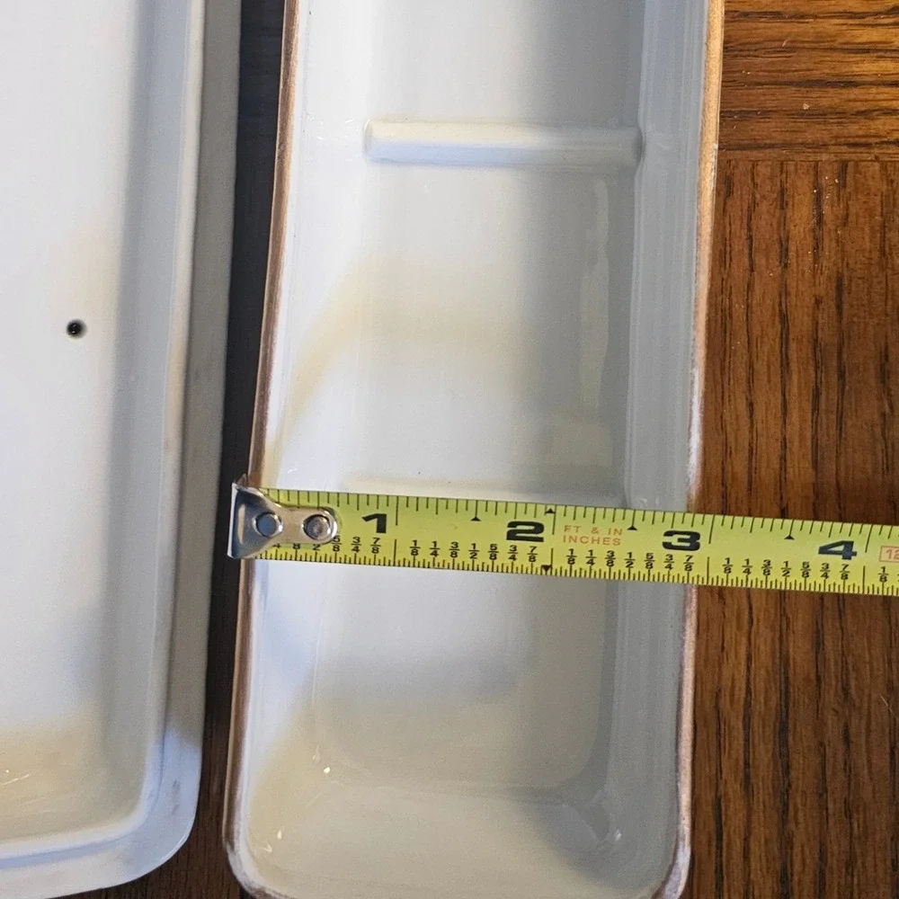 Floral Ceramic Vanity Set Trinket Box and Soap Dish Gold Trim Botanical Decor